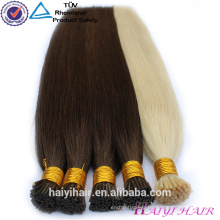 Double Drawn!!!100% Remy Full Cuticle Pre Bonded Hair mongolian i tip hair extension